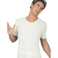 Medima Unterwäsche Tshirt (40% Angora und Wolle) kurzarm weiss Herren (Gr. M-L)