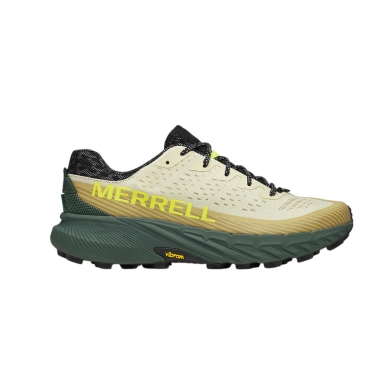 Merrell Trail-Laufschuhe Agility Peak 5 (angenehmer Tragekomfort, Rock Plate) grün/beige Herren
