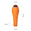 Millet Schlafsack Baikal 750 Reg (2-Jahreszeiten-Schlafsack, Gauche) - Reissverschlussöffnung links - orange