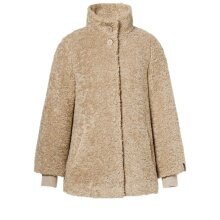 Milo Winterjacke (Plüschjacke) Olivia mit Stehkragen sandbraun Damen