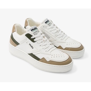 MoEa Sneaker Gen1 Kaktus Tricolor - weiss/braun/schwarz