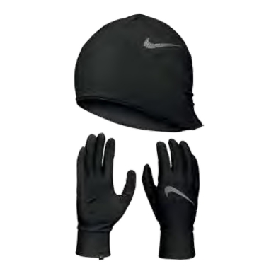 Nike Essential Mütze + Handschuhe Set schwarz
