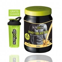 NUTRIXXION Protein Drink Whey Isolate 100 Vanille 450g Dose + GRATIS Shaker (MHD 03/2022)
