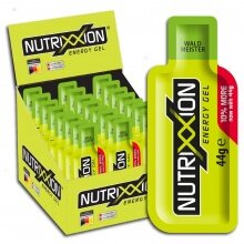 NUTRIXXION Energie Gel - Kombination aus lang - & kurzkettigen (Tri-Source) Kohlenhydraten - Waldmeister 24x44g Box