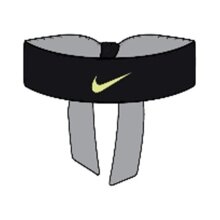 Nike Stirnband Premier Head Tie Rafael Nadal 2023 schwarz/limone - 1 Stück