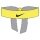 Nike Stirnband Premier Head Tie Rafael Nadal 2022 gelb - 1 Stück
