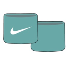 Nike Schweissband Tennis Premier Single Handgelenk blaugrün - 2 Stück