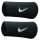 Nike Schweissband Swoosh Jumbo (74% Baumwolle) schwarz - 2 Stück