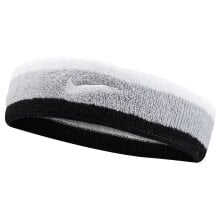 Nike Stirnband Swoosh (70% Baumwolle) grau/weiss/schwarz - 1 Stück