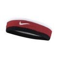 Nike Stirnband Swoosh (70% Baumwolle) weiss/rot/schwarz - 1 Stück