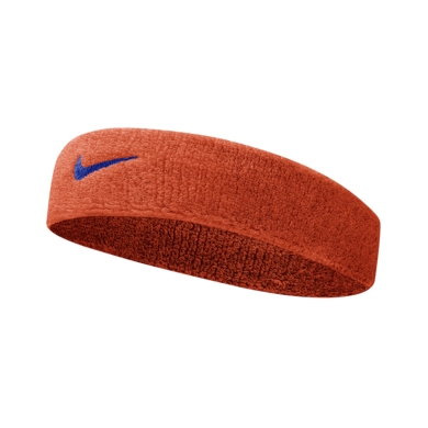 Nike Stirnband Swoosh (70% Baumwolle) orange/navyblau - 1 Stück
