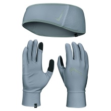 Nike Essential Stirnband + Handschuhe Set grau - 1 Set