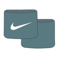 Nike Schweissband Tennis Premier Single Handgelenk 2023 mineralgrün - 2 Stück