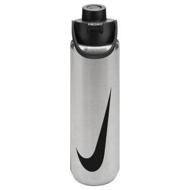 Nike Trinkflasche Recharge Chug Bottle Edelstahl Graphic stahlgrau/schwarz 709ml