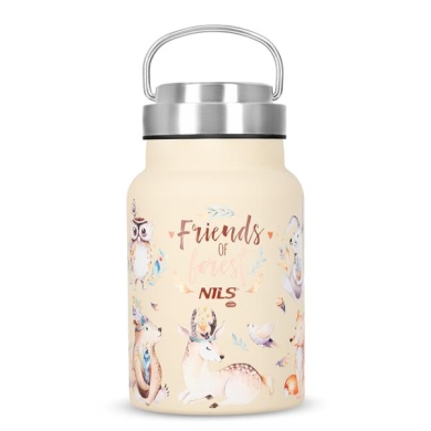 Nils Camp Trinkflasche NC3806 Forest (Edelstahl) 520ml beige