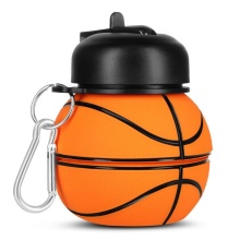Nils Camp Trinkflasche NC4104 Basketball Motiv (Silikon-Faltbecher) 550ml orange