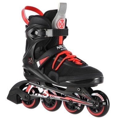 Nils Extreme Inline Skates NA14124 (Rollen: 80x24mm/82A, Kugellager: ABEC 7) schwarz/rot Herren