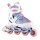 Nils Extreme Inline Skates NA18168A Princess (Rollen: 64/70mm/82A, Kugellager: ABEC 7) weiss/blau/pink Mädchen