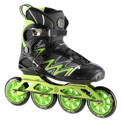 Nils Extreme Inline Skates NA8660 (Rollen: 100mm/85A, Kugellager: ABEC 9) schwarz/grün Damen