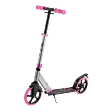 Nils Extreme Scooter HM127 (aufklappbarer Roller, Kugellager: ABEC 7) silber/pink - Kinder