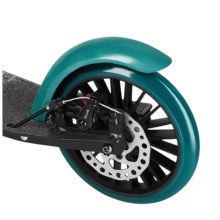 Nils Extreme Scooter HM181T mit Bremse (aufklappbarer Roller, Kugellager: ABEC 9) schwarz/tealgrün