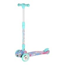 Nils Fun Scooter HLB15A Led mit Bremse (aufklappbarer Roller, Kugellager: ABEC 7) mint/bunt - Mädchen