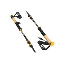 Nils Camp Wanderstöcke TK8605 (Trekkingstöcke, höhenverstellbar) schwarz/gold - 2 Stück