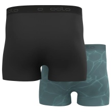 Odlo Boxershorts Active F-Dry Graphic Unterwäsche schwarz/blau Herren - 2er Pack