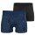 Odlo Boxershorts Active F-Dry Graphic Unterwäsche schwarz/limogesblau Herren - 2er Pack