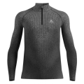 Odlo Langarmshirt Performance Warm Blackcomb (schnelltrocknend, nahtlos) Unterwäsche grau/schwarz Herren