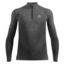 Odlo Langarmshirt Performance Warm Blackcomb (schnelltrocknend, nahtlos) Unterwäsche grau/schwarz Herren