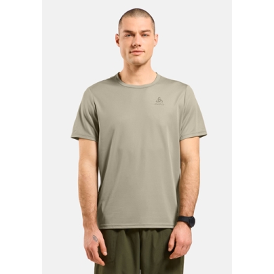 Odlo Wander-/Freizeit Tshirt Crew Neck Cardada (100% Polyester) agate grau/khaki Herren