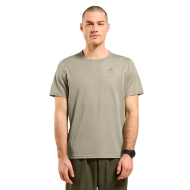 Odlo Wander-/Freizeit Tshirt Crew Neck Cardada (100% Polyester) agate grau/khaki Herren