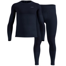 Odlo Funktionsunterwäsche-Set Fundamentals Performance Warm (Langarmshirt und lange Hose) dunkelblau Herren