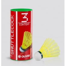 Oliver Badmintonbälle Pro-Tec 5 Nylon/Korkfuß Dose gelb 3er