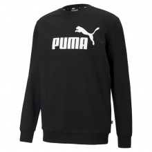 Puma Freizeit Pullover Essentials Logo - Baumwolle - schwarz/weiss Herren