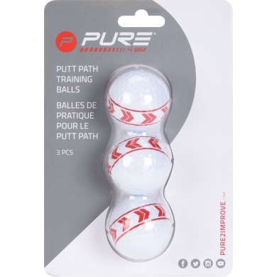 Pure2Improve Golfball Putting-Pfad Set - 3 Stück weiss