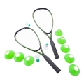 Pure4Fun Speedbadminton-Set (2xAlu-Schläger, 3xSpeeder, 8xMarkierungshütchen, Tasche)