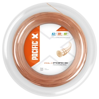 Pacific Tennissaite Poly Force (Haltbarkeit+Kontrolle) lightorange 200m Rolle