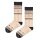 Polar Star Tagessocke Crew Aggende Wintermuster (Baumwolle, warm) beige/schwarz - 1 Paar