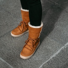 Pomar Winterstiefel Lappi GTX (Nubukleder, Lammfell) hellbraun Damen