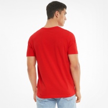 Puma Freizeit-Tshirt Essentials Logo (100% Baumwolle) rot Herren