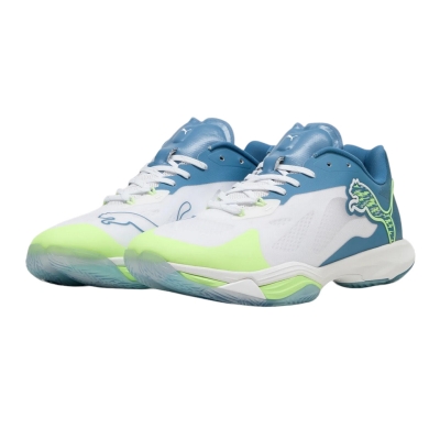Puma Hallen-Indoorschuhe Vantage Nitro (Dämpfung) weiss/blau Herren