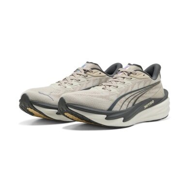 Puma Laufschuhe Deviate Nitro 4 (Dämpfung) beige/grau Herren
