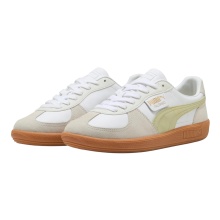 Puma Sneaker Palermo Leather weiss/beige/pistaziengrün Herren
