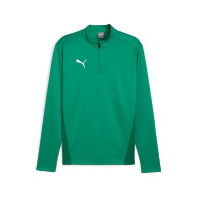 Puma Sport-Langarmshirt teamGOAL Training 1/4 Zip Top grün Herren
