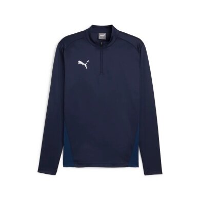Puma Sport-Langarmshirt teamGOAL Training 1/4 Zip Top navyblau Herren