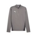 Puma Sport-Langarmshirt teamGOAL Training 1/4 Zip Top grau Herren