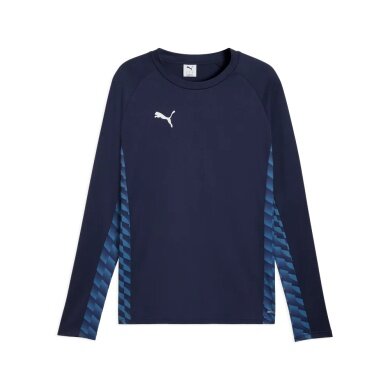 Puma Sport-Langarmshirt teamLIGA26 Training Sweat (100% rec. Polyester, atmungsaktiv) navyblau Herren