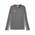 Puma Sport-Langarmshirt teamLIGA26 Training Sweat (100% rec. Polyester, atmungsaktiv) grau Herren